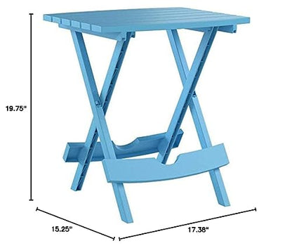 Adams Manufacturing 8500-21-3700 Plastic Quik-Fold® Side Table, Pool Blue - color: Pool Blue, size: One Size