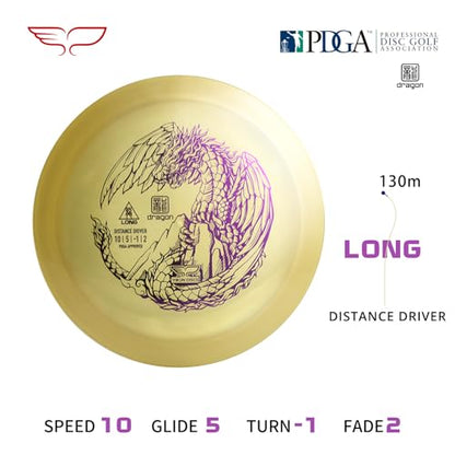 yikundiscs Yikun Professional Disc Golf Fairway Driver|Distance Driver|165-175g| Perfect for Outdoor Games and Competition[Dics Shade Color May Vary] - color: Golden
