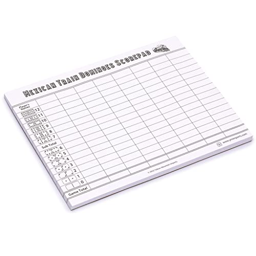Yellow Mountain Imports Mexican Train Dominoes Scorepad - 50 Sheets - size: Mexican Train - 50 sheets