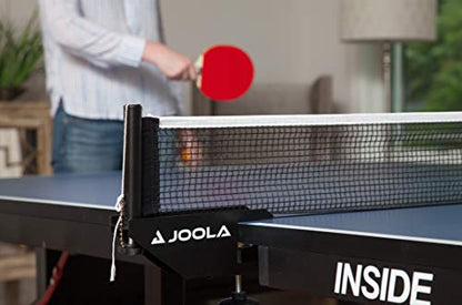 JOOLA Inside Professional MDF Indoor Ping Pong Table with Quick Clamp Table Tennis Net and Post Set - 10 Minute Easy Assembly - Tournament Quality - Foldable with Single Player Playback Mode - color: 25mm Blue
