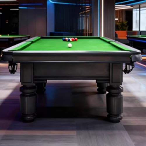 Heavy Duty Pool Table, High-Density Billiard Table with Anti-Slip Legs for Home Game Room & Bar - color: O