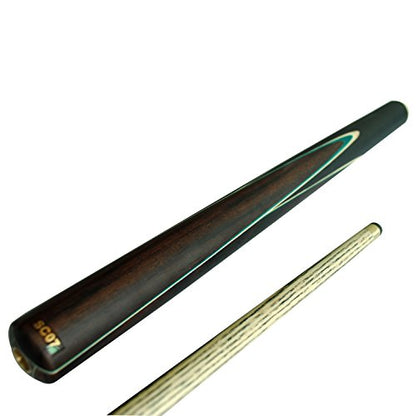 57" 3/4 Jointed Billiard/Pool/Snooker Cue Set 5 Face-Spliced Ash Shaft with A Leather Cue Case - color: T3SC7
