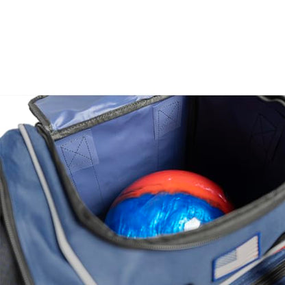 KR Strikeforce Flexx Single Tote Bowling Bag with Side Shoe Compartment, Front Accessory Compartment - color: USA