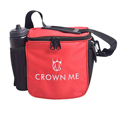 CROWN ME Disc Golf Starter Set,Disc Golf Set with 6 Discs, 1 Marker,1 Towel and Starter Disc Golf Bag Fairway Driver - color: Red