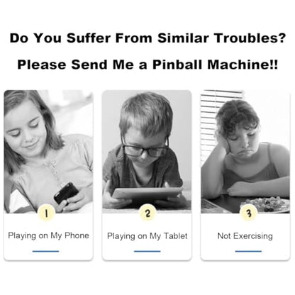 Tabletop Pinball Machine, Classic Pinball Toy with Lights, Sounds and Scoreboard, Puzzle Games, for Kids and Adults