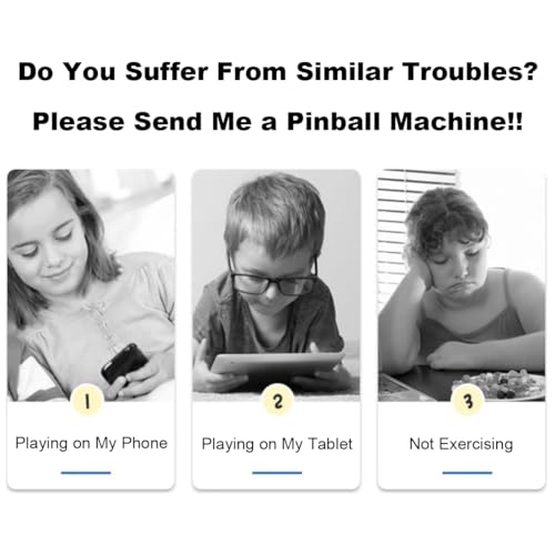 Portable Pinball Machine with Light and Scorekeeper, Mini Table Pinball Games Machine for Children and Family, Electronic Retro Arcade Machine, Pinball Gifts