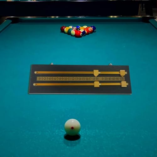 Vaveren Snooker Billiard Score Board,Shuffleboard Score Keeper,Scorer,Tabletop Game Snooker Game Accessories for Professional, Black