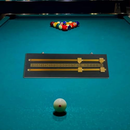 Vaveren Snooker Billiard Score Board,Shuffleboard Score Keeper,Scorer,Tabletop Game Snooker Game Accessories for Professional, Black