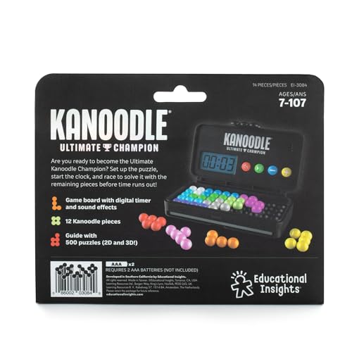 Educational Insights Kanoodle Ultimate Champion - 3D Brain Teaser Puzzles for Kids, Spatial Puzzle Games for Adults, Teens and Kids, Problem Solving Toys and Logic Puzzles, Single Player Games