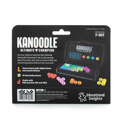 Educational Insights Kanoodle Ultimate Champion - 3D Brain Teaser Puzzles for Kids, Spatial Puzzle Games for Adults, Teens and Kids, Problem Solving Toys and Logic Puzzles, Single Player Games