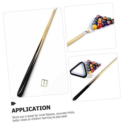 HANABASS Short Boys and Girls Pool Cue Stick Wooden Billiard Cue for Boy Girl Lightweight Pool Games Comfortable to Store