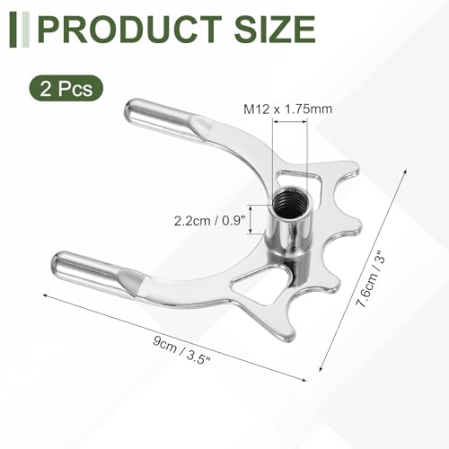 Billiard Bridge Head, Pool Cue Stick Bridge Screw-on Metal Cue Rests Billiard Accessories - color: Silver, style: High Fork