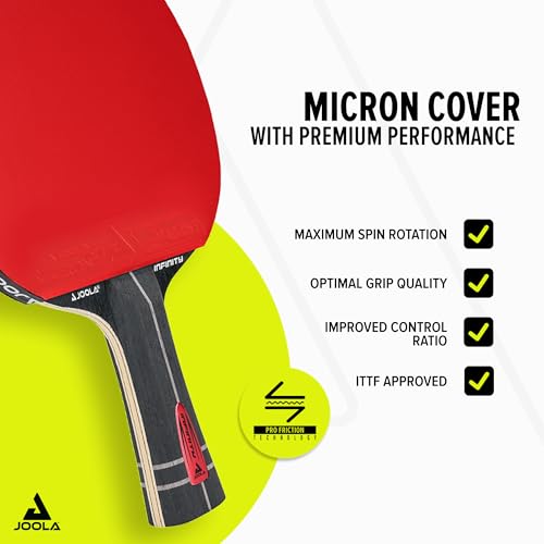 JOOLA Table Tennis Bat Infinity ITTF Approved Professional Carbon Table Tennis Bat for Advanced Players - with High-Tech Fibre, 7-Layer Bat Blade