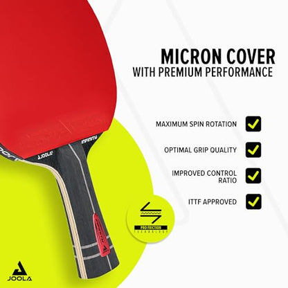 JOOLA Table Tennis Bat Infinity ITTF Approved Professional Carbon Table Tennis Bat for Advanced Players - with High-Tech Fibre, 7-Layer Bat Blade