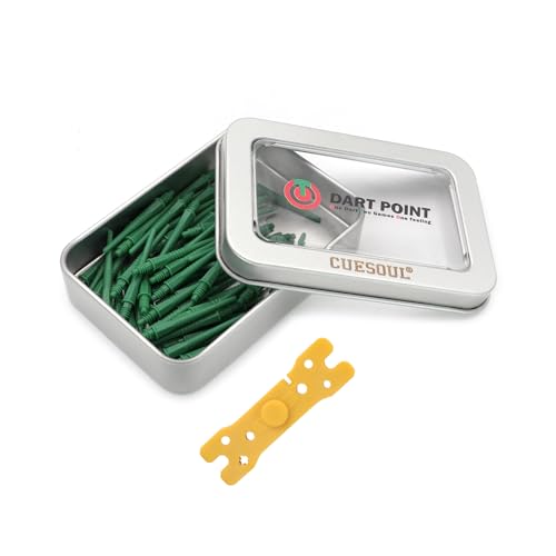 CUESOUL OTO Small Thread Soft Tip Dart Point Pack - color: Dark Green