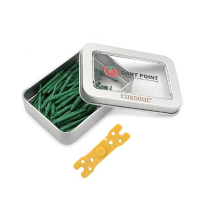CUESOUL OTO Small Thread Soft Tip Dart Point Pack - color: Dark Green