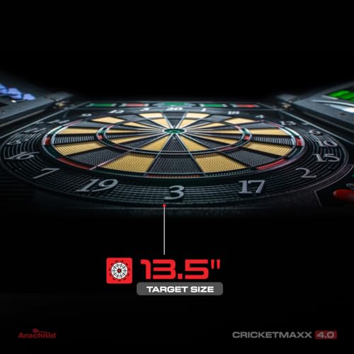 Arachnid Cricket Maxx 4.0 Electronic Dartboard Set, Black