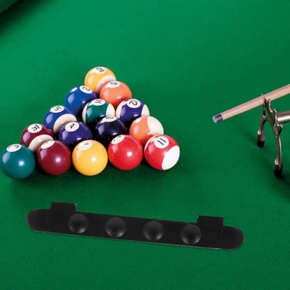 Alipis Wall-Mounted Pool Cue Rack 4-Hole Wooden Billiard Cue Holder Set of 2 Black Multi-Cue Storage for Pool Table Accessories