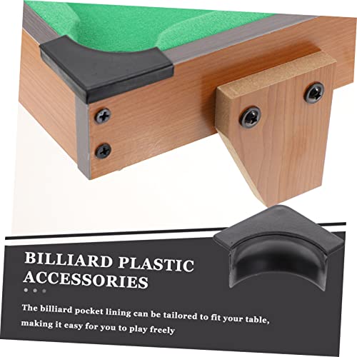 2 Sets Billiard Accessories Mini Pool Table Pool Table Cloth Cleaning Kit Rail Corner Brush Billiards Pool Cues Pockets Plastic Black