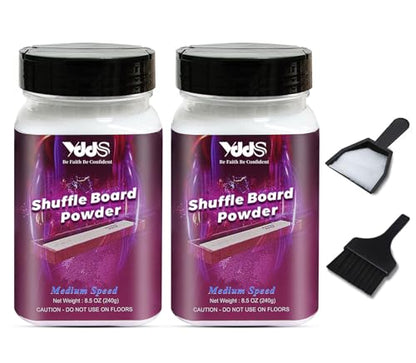 Shuffleboard Sand - Shuffleboard Wax with Mini Dustpan and Mini Brush Set for Shuffleboard Table, 2 Cans - color: 2 Cans Medium Sand