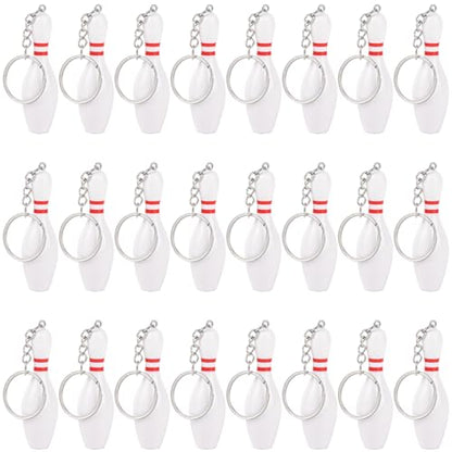 AUEAR, Bowling Pin Keychain Sport Keychain for Backpack DIY Craft Accesories - size: 12 Pack