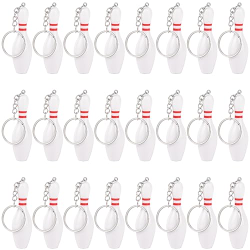 AUEAR, Bowling Pin Keychain Sport Keychain for Backpack DIY Craft Accesories - size: 12 Pack