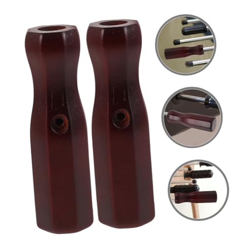 BESTonZON 2pcs Table Soccer Part Solid Wood Handles Replacement Foosball Machine Rods Enhance Grip Stability