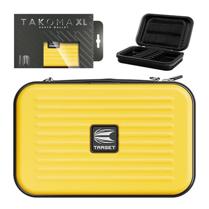 Target Darts Takoma XL Darts Wallet Case, Yellow – Holds 6 Darts, Protective EVA Holder with Double Zip Lock Pouches – Professional Dart Accessories - color: Yellow
