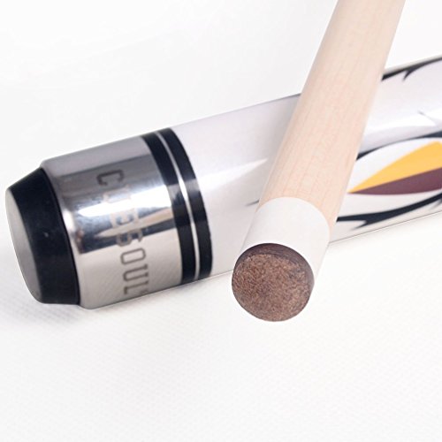 CUESOUL SOOCOO Series 58" 19oz Maple Pool Cue - color: White+CASE, size: 12.75mm