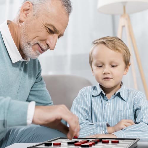 Magnetic Travel Checkers Board Game Set with Folding Board Family Educational Toys for Kids and Adults