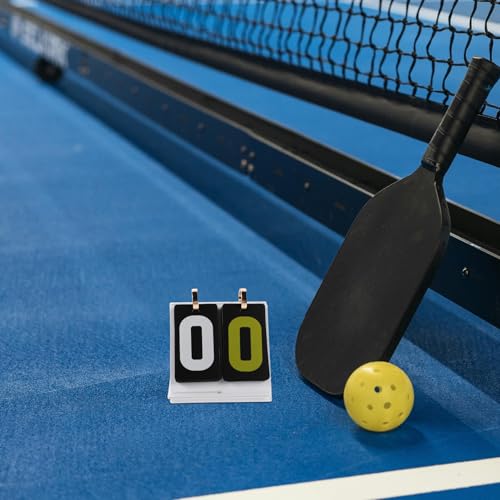 Toyvian Mini Flip Scoreboard Score Keeper Flipper Acrylic White Portable Tabletop Score Counter for Soccer Basketball Volleyball Baseball Card Games