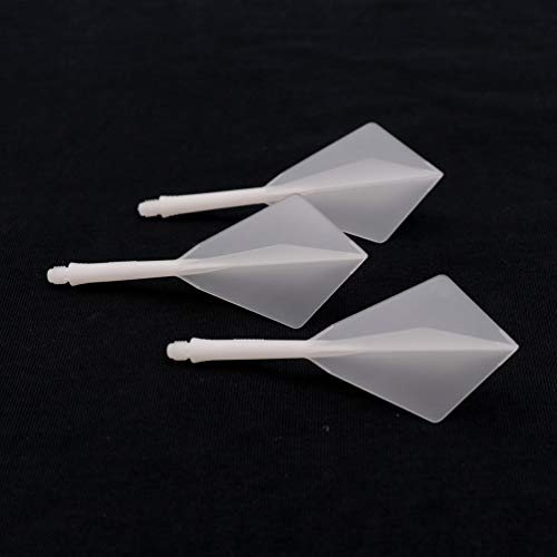 CUESOUL ROST Integrated Dart Shaft and Flights Medium,Diamond Shape,Set of 3 - color: Clear