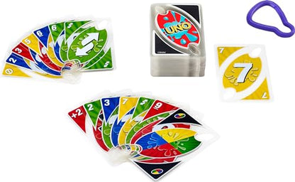 Mattel Games UNO Splash Card Game with Waterproof Cards and Portable Clip for Travel, Camping and Game Nights Away - style: Uno Splash