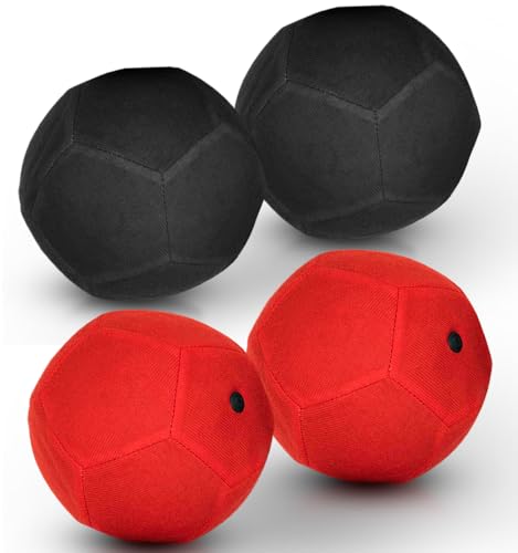 SWOOC Games® - Replacement Balls for Giant Kick Darts - 2 Red and 2 Black (7-inch) - Inflatable Easy-Stick Balls - Giant Outdoor Games - Soccer Yard Activity - Inflatable Soccer Dart Board