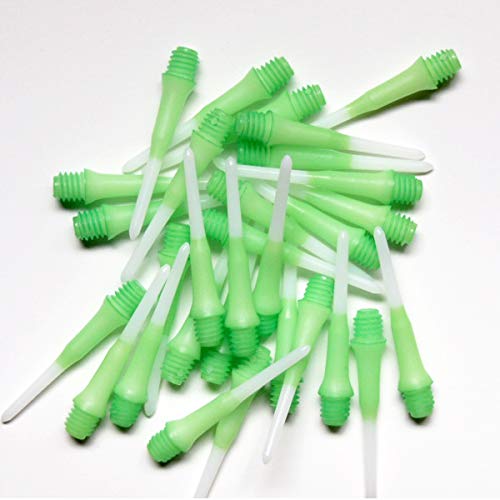 Lstyle Dart Tips: Original Lippoint - Soft Tip Dart Points - 2BA Thread - Regular Length - 2 Tone Green 2 Pack - color: Green 2-Tone
