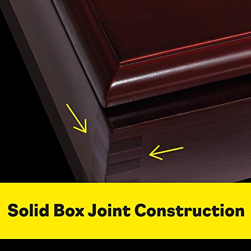 Viper Hudson Solid Wood Cabinet for Sisal/Bristle Steel Tip Dartboard with Dry Erase Scoreboard and Out-Chart, Mahogany Finish