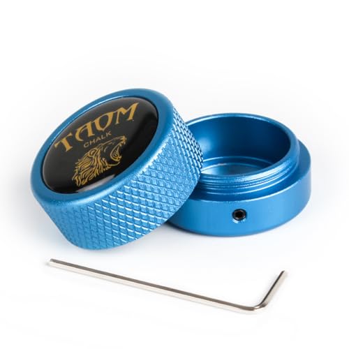 TAOM Pool Chalk Holder Round Shaped Practical Tool Billiards Accessories Magnetic Mini Chalk Tip Case Container Round Box Billiards - color: 1-Blue holder
