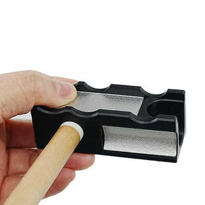11-in-1 Aluminum Alloy Billiard pool Cue Tip Shaper Tool - Multifunctional Pool Cue Tips Replacement kit,Portable and Professional Pool Cue Repair Tool for Shaping & Replacement of Cue Tips Black