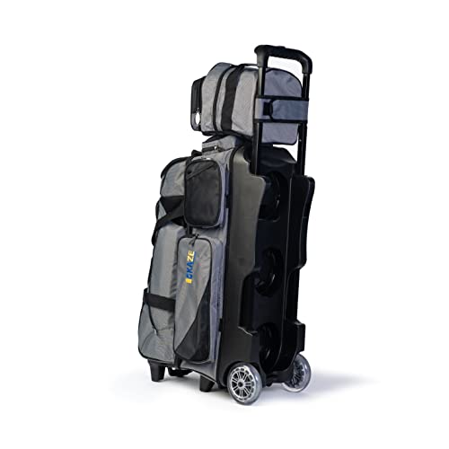 4 Ball Bowling Roller + 1 Ball Add On Spare Tote - color: Black-Gray