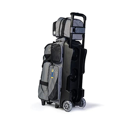 4 Ball Bowling Roller + 1 Ball Add On Spare Tote - color: Black-Gray