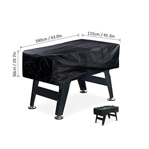 Lixada Foosball Table Cover Folding Oxford Waterproof UV-Protection 63x45.3x19.7'', Soccer Table Cover Dustproof Universal Rectangular Furniture Protection Case Table Cover for Billiard Soccer Table - color: Black