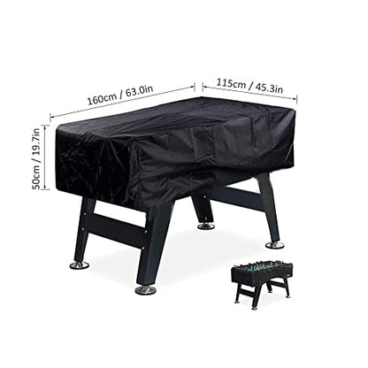 Lixada Foosball Table Cover Folding Oxford Waterproof UV-Protection 63x45.3x19.7'', Soccer Table Cover Dustproof Universal Rectangular Furniture Protection Case Table Cover for Billiard Soccer Table - color: Black