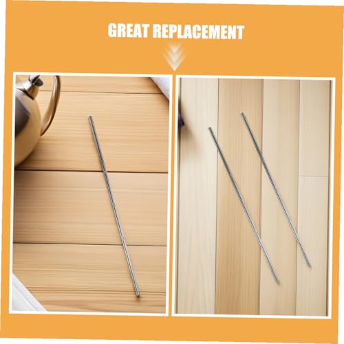 POPETPOP 6pcs Foosball Replacement Rods with Safety Caps Iron Poles Long Table Soccer Machine Parts for Adults and Easy Install Stable Gameplay Accessories