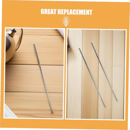 POPETPOP 6pcs Foosball Replacement Rods with Safety Caps Iron Poles Long Table Soccer Machine Parts for Adults and Easy Install Stable Gameplay Accessories