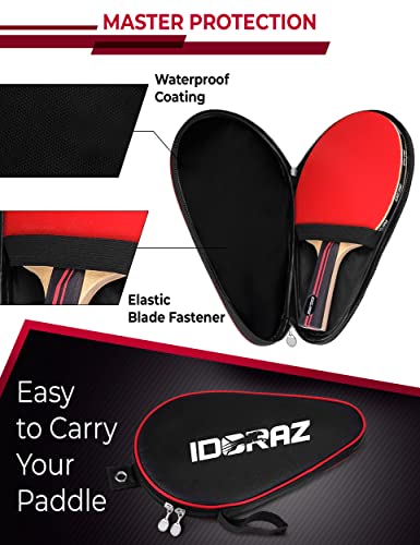 Ping Pong Paddle Case - Best Table Tennis Paddle Cover for Your Racket - Waterproof Material Bag