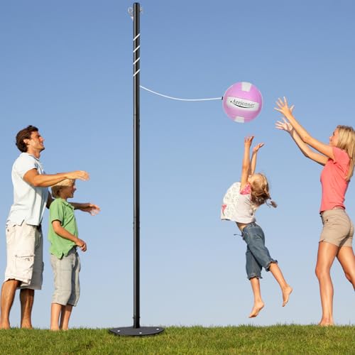 Tetherball, 2 Pcs Tether Balls and Rope Set,Replacement Tetherball with Ball Pump for Adults Backyard Outdoors - color: Green & Cyan