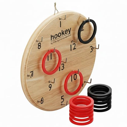 Elite Sportz Equipment Ring Toss Game | Sturdy Wooden Board Set for Kids Outdoor Games | Camping Activities - Adults & Kids Picnic - size: 20"