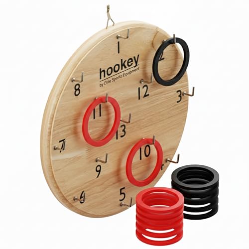 Elite Sportz Equipment Ring Toss Game | Sturdy Wooden Board Set for Kids Outdoor Games | Camping Activities - Adults & Kids Picnic - size: 20"