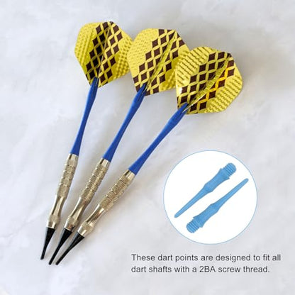 PATIKIL Plastic Dart Tips 2BA Thread, Soft Dart Tip Replacement Dart Accessories - color: Sky Blue