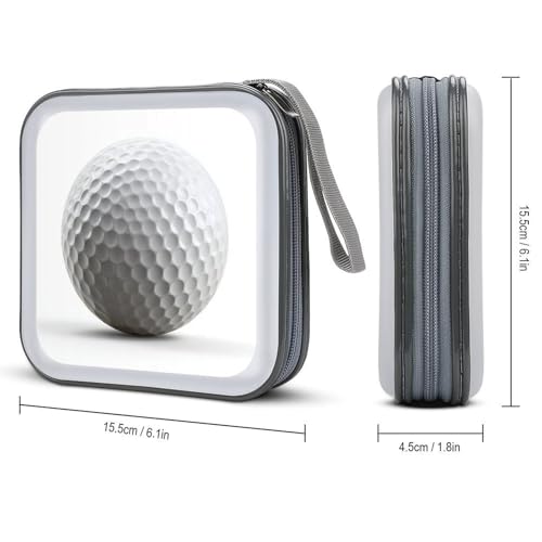 Simple Golf Ball on White CD Case DVD Storage Case Portable for Car Home Travel